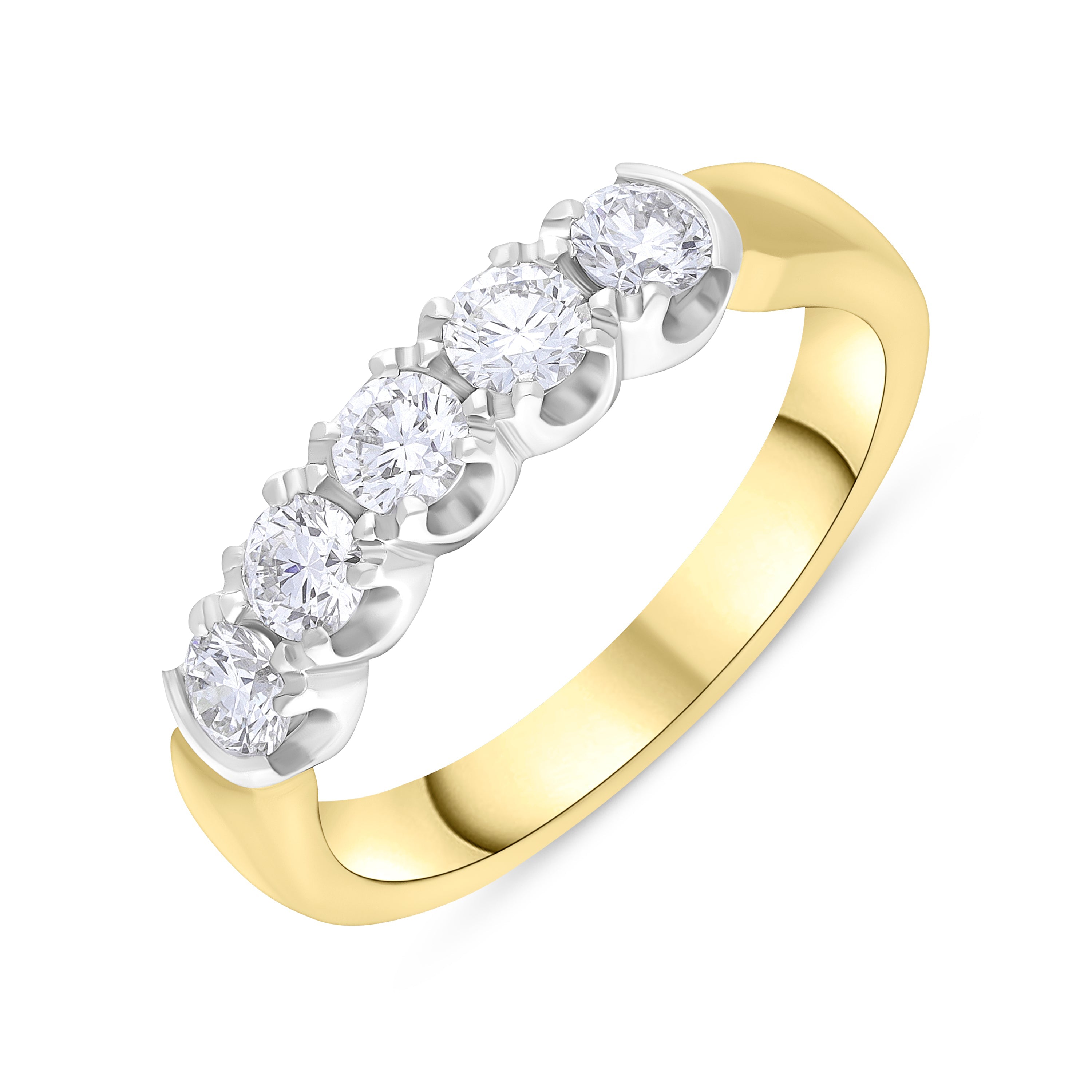 18ct Yellow Gold Diamond Stone Eternity Ring FEU-2725 C W