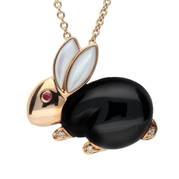 Diamond rabbit necklace shop