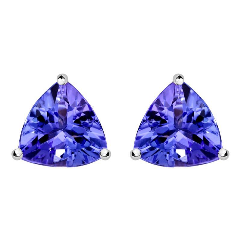 Trillion cut tanzanite earrings new arrivals