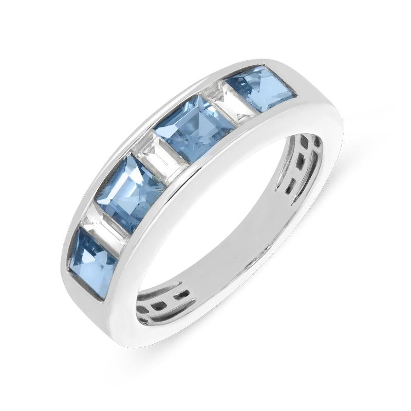 Channel set aquamarine ring on sale