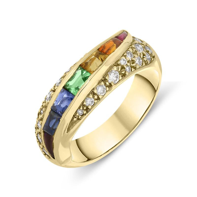 Rainbow gold ring deals