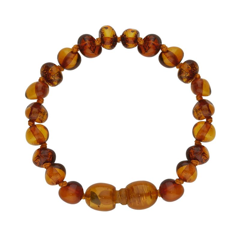 Baltic Amber Small Beaded Baby Teething Bracelet B1116 C W