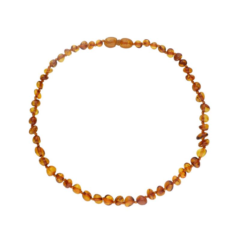 Baltic Amber Small Dark Beaded Baby Teething Necklace N1034 C W