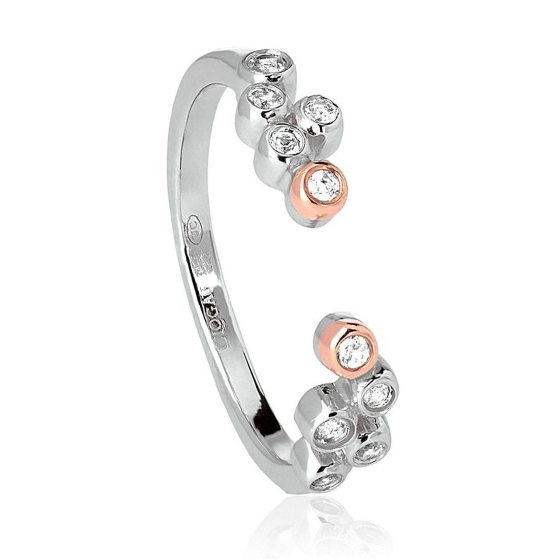 Clogau Celebration Sterling Silver White Topaz Stacking Ring D 3SMR4 C W Sellors Fine Jewellery