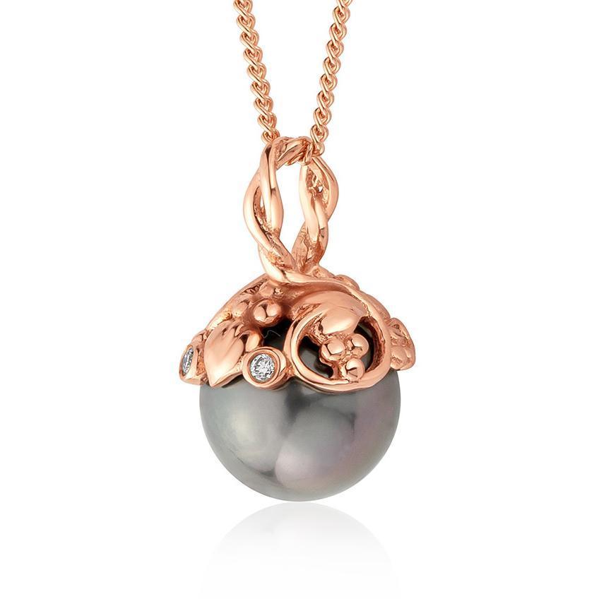 Clogau Tree of Life Tahitian Pearl 18ct Rose Gold Necklace D 18TLTHP C W Sellors Fine Jewellery
