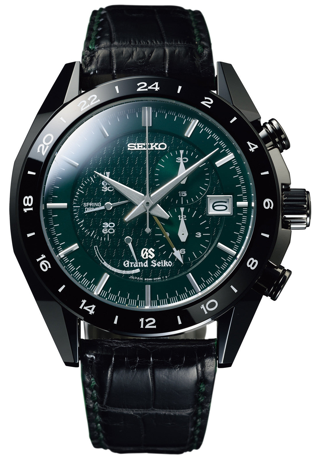 Grand seiko black ceramic spring drive gmt top