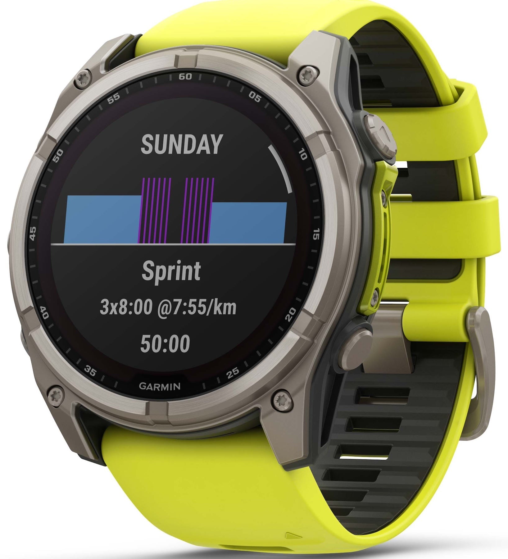 アクセサリー GARMIN 830 Garmin Fenix 8 51mm Sapphire Solar Titanium Amp Yellow Graphite