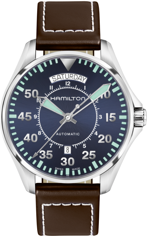Hamilton Watch Khaki Aviation Pilot Day Date Auto D H64615545 C W Sellors Luxury Watches