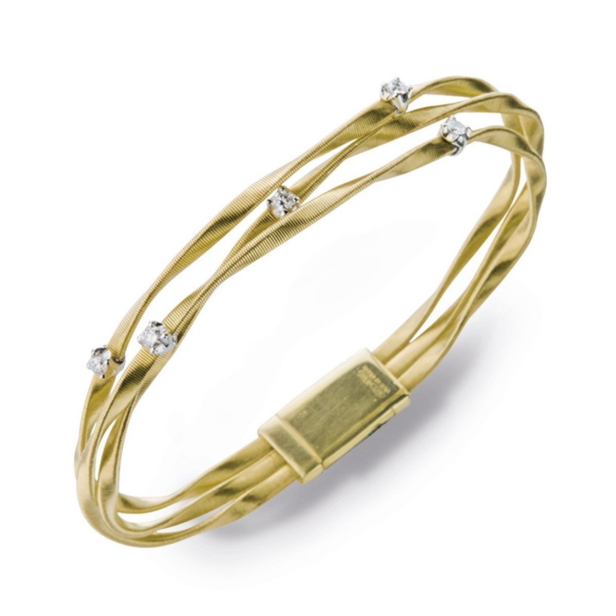 Marco Bicego Marrakech 18ct Yellow Gold 0.25ct Diamond Bracelet BG338 B C W Sellors Fine Jewellery