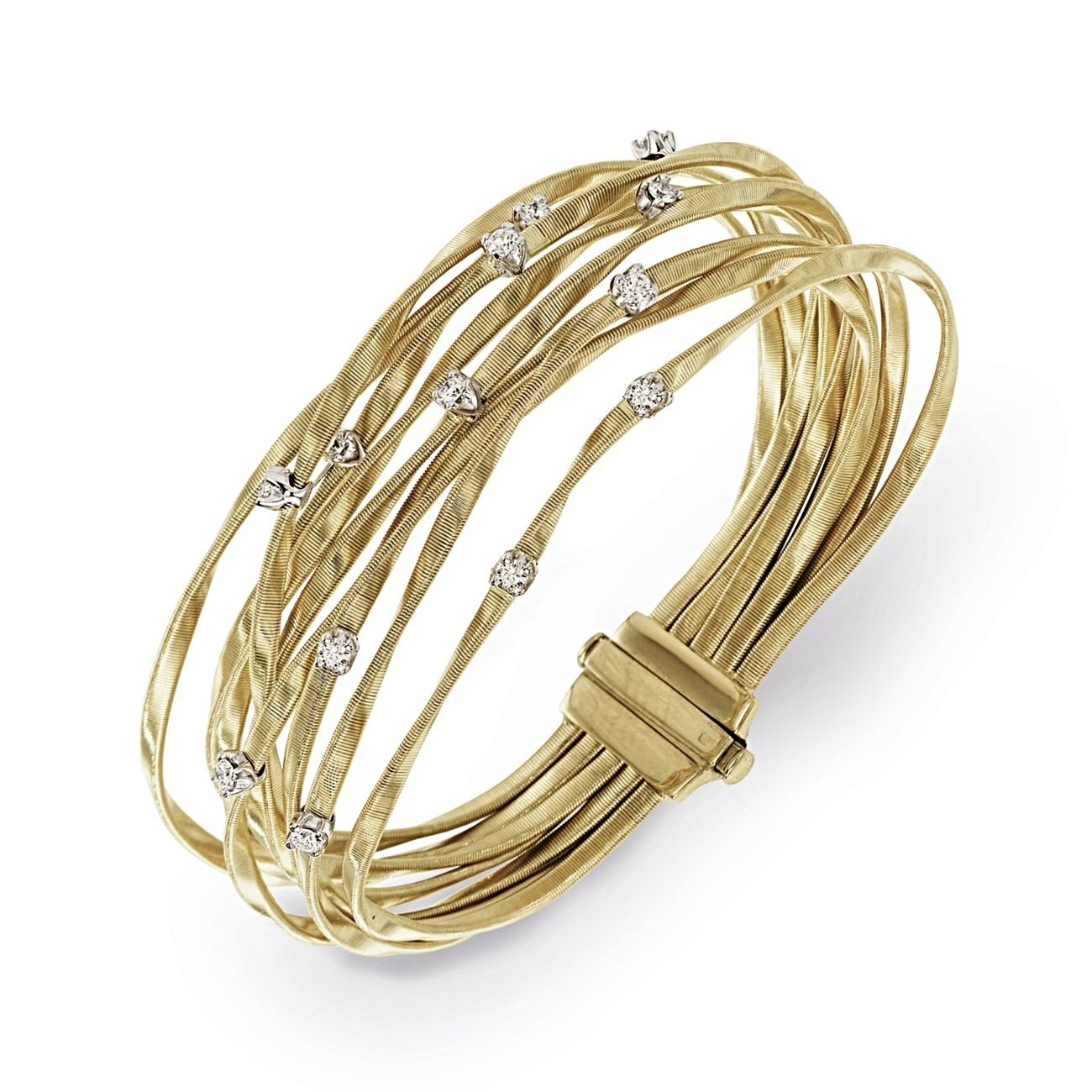 Marco Bicego Marrakech 18ct Yellow Gold 0.65ct Diamond Multi strand Bracelet BG339 B C W Sellors Fine Jewellery