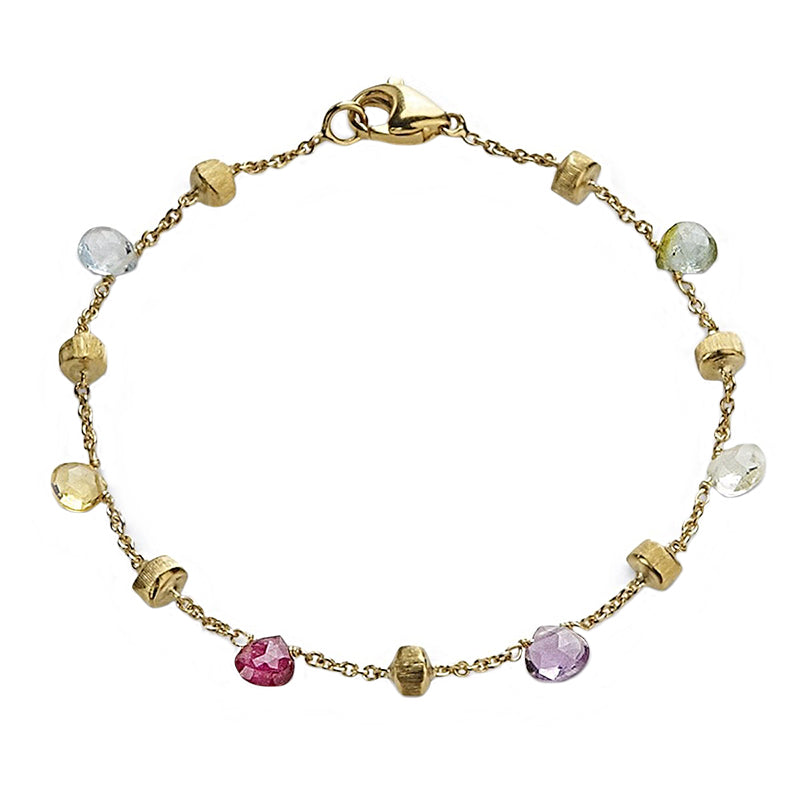 Marco Bicego Paradise 18ct Yellow Gold Mixed Stone Bracelet BB765 MIX01 C W Sellors Fine Jewellery