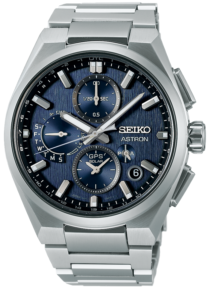 Seiko Astron GPS Solar Dual Time Chronograph Watch SSH161J1 C W