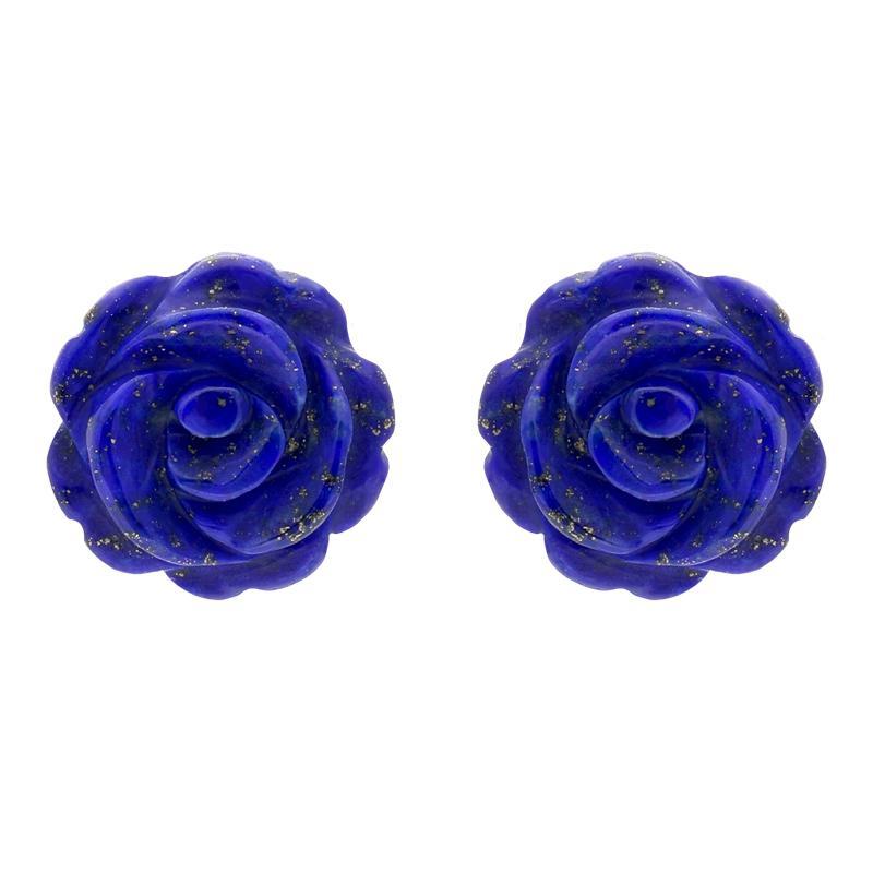 Blue rose stud earrings online