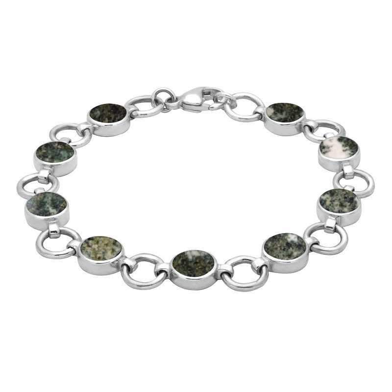 Sterling Silver Preseli Bluestone Nine Stone Round Ring Bracelet B537 C W Sellors Fine Jewellery