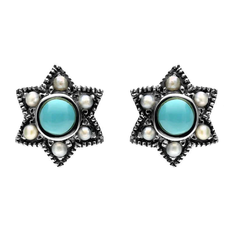 Six point star earrings shop