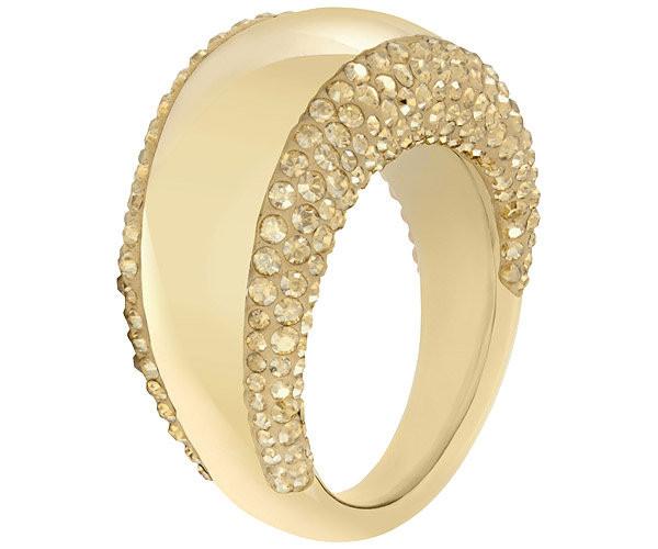 Yellow swarovski crystal ring on sale