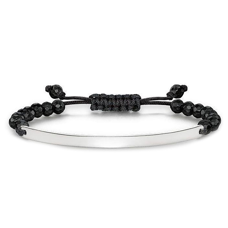Thomas Sabo Sterling Silver Love Bridge Black Obsidian Bracelet D LBA0002 827 11 L21V C W Sellors Fine Jewellery