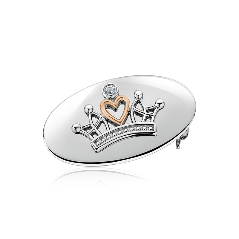 Clogau x Julien MacDonald Sterling Silver Crown Brooch D 3SJMC0453 C W Sellors Fine Jewellery