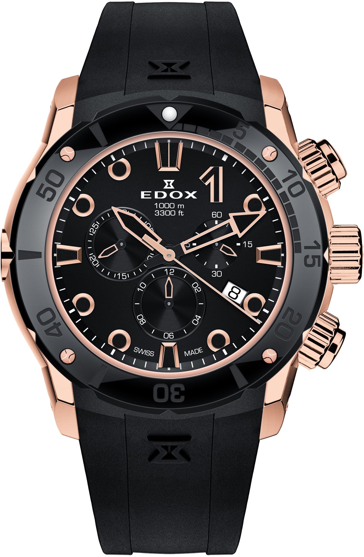 Edox Watch CO 1 Chrono Quartz 10250 37R NIR C W Sellors Luxury Watches