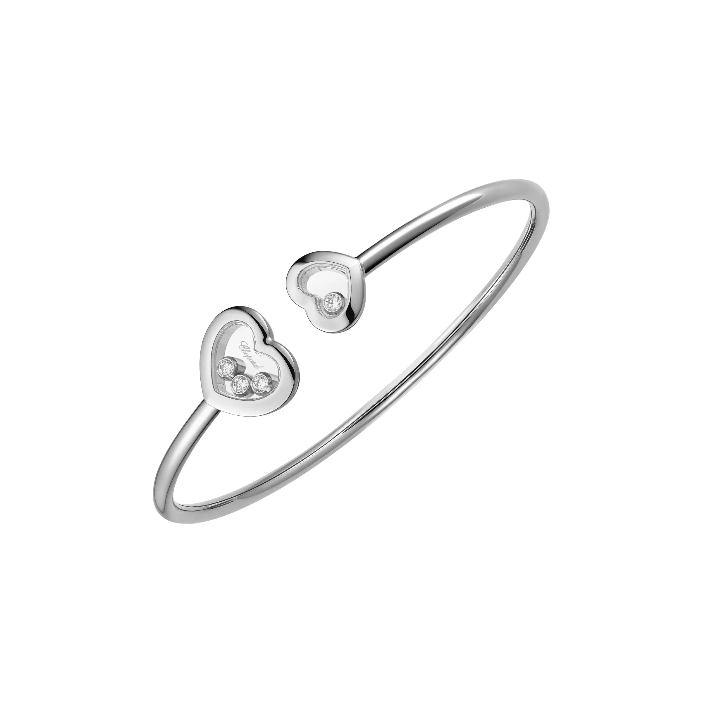 【人気急上昇】 Chopard Happy Diamonds Icons 18ct White Gold Heart Bangle ネイルチップ・付け爪