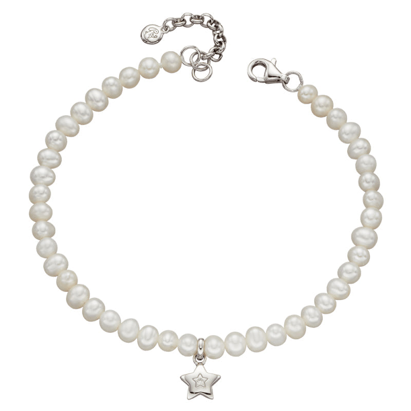 Little Star Sterling Silver Diamond Pearl Madison Star Charm