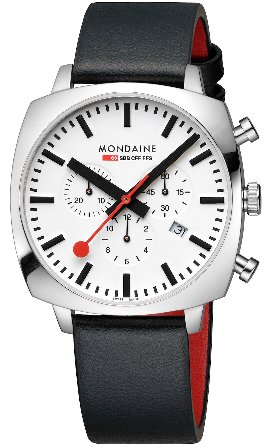 Mondaine Official Swiss Railways Cushion Set Watch