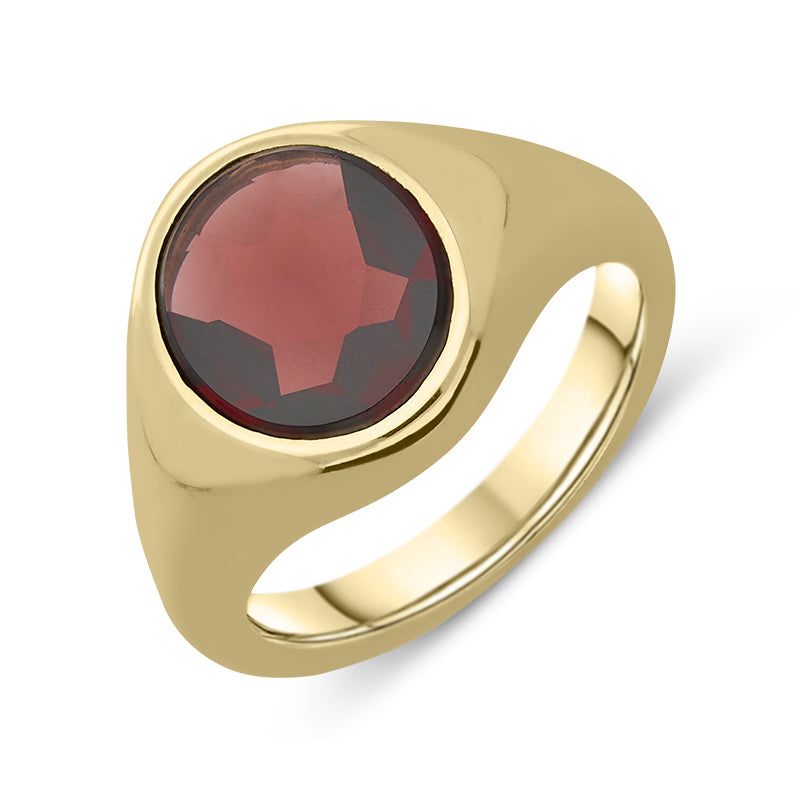 Mens garnet signet ring clearance
