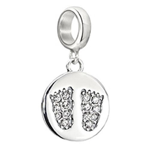 Sterling silver baby feet charm store