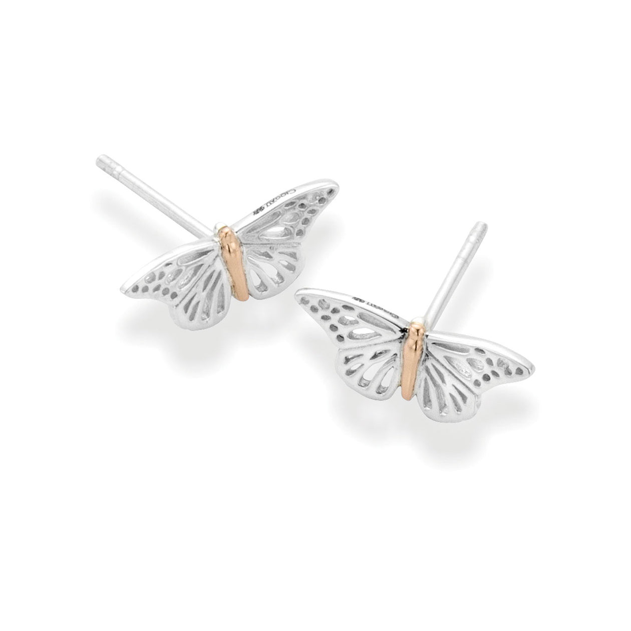 Clogau Butterfly Sterling Silver Stud Earrings