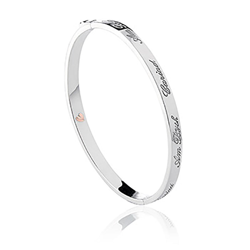 Clogau Cariad Am Byth Sterling Silver Script Bangle C W Sellors Fine Jewellery