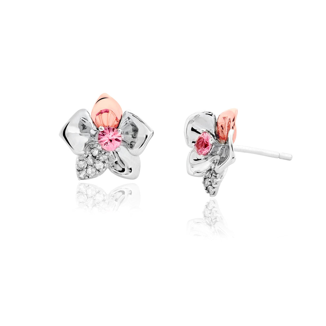 Orchid stud earrings cheap