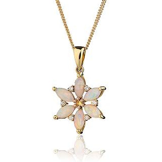 Clogau Snowdon 9ct Yellow Gold Lily Opal Pendant Necklace OSLP C W Sellors Fine Jewellery