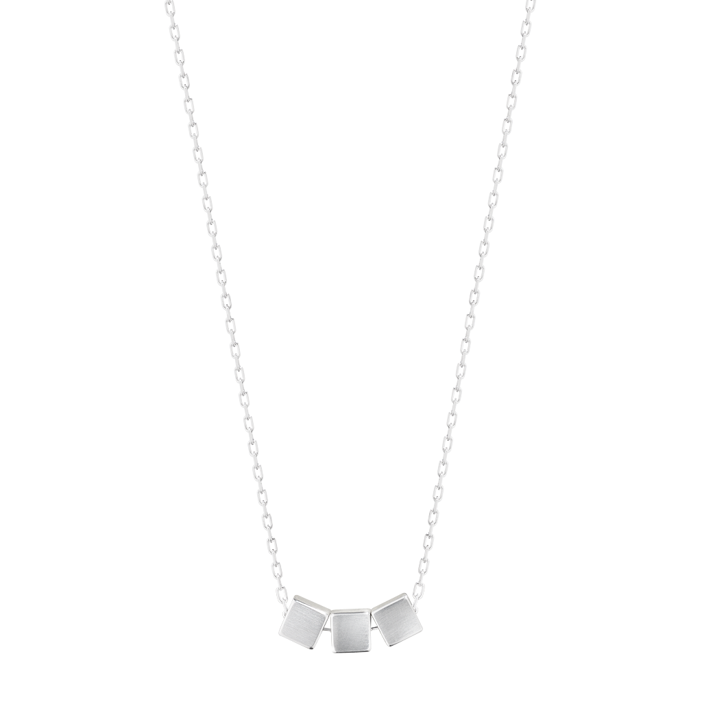 Georg Jensen Aria Sterling Silver Triple Cube Necklace 3536405 C W Sellors Fine Jewellery
