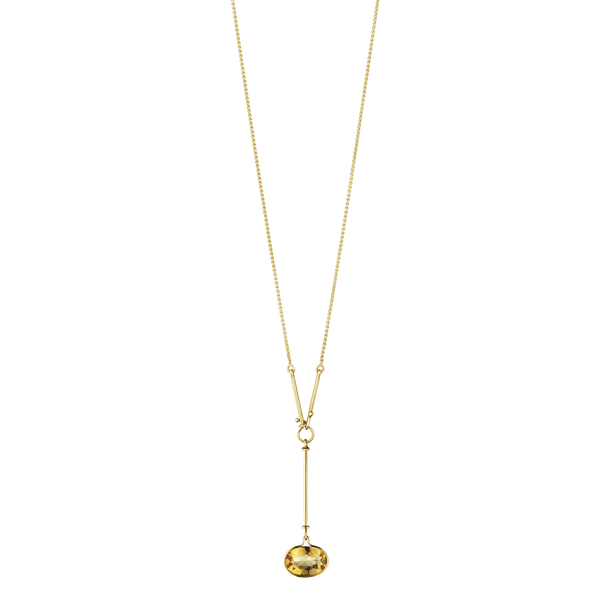 Georg Jensen Savannah 18ct Yellow Gold Citrine Long Necklace 10009470 C W Sellors Fine Jewellery
