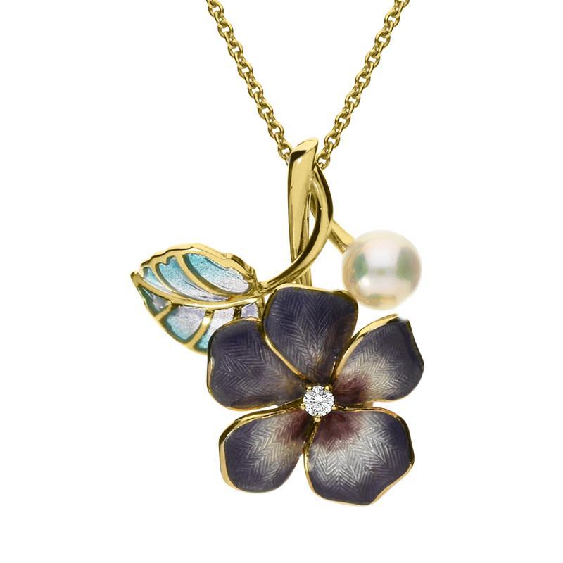 Enamel flower necklace new arrivals