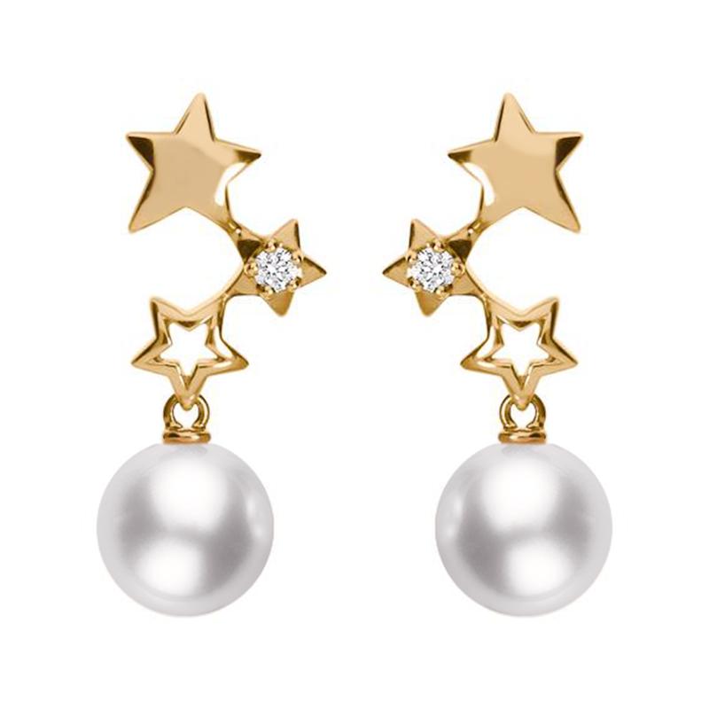 Rose gold evening earrings top