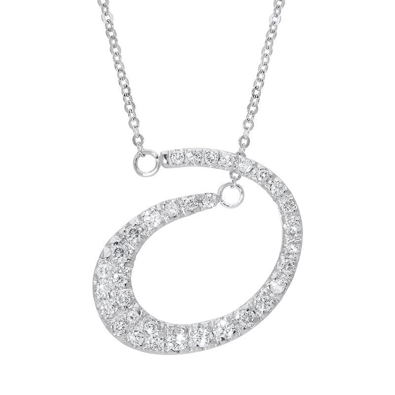 Diamond swirl necklace new arrivals