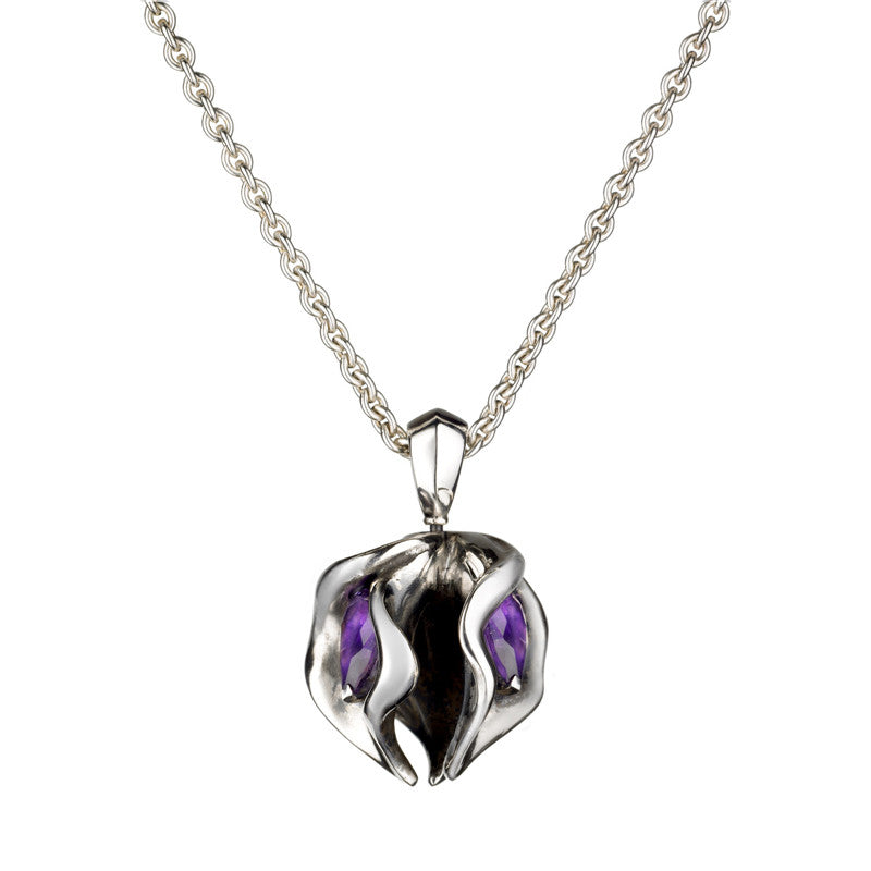 Shaun Leane Necklace Amethyst Lilly Cluster Silver SLS047