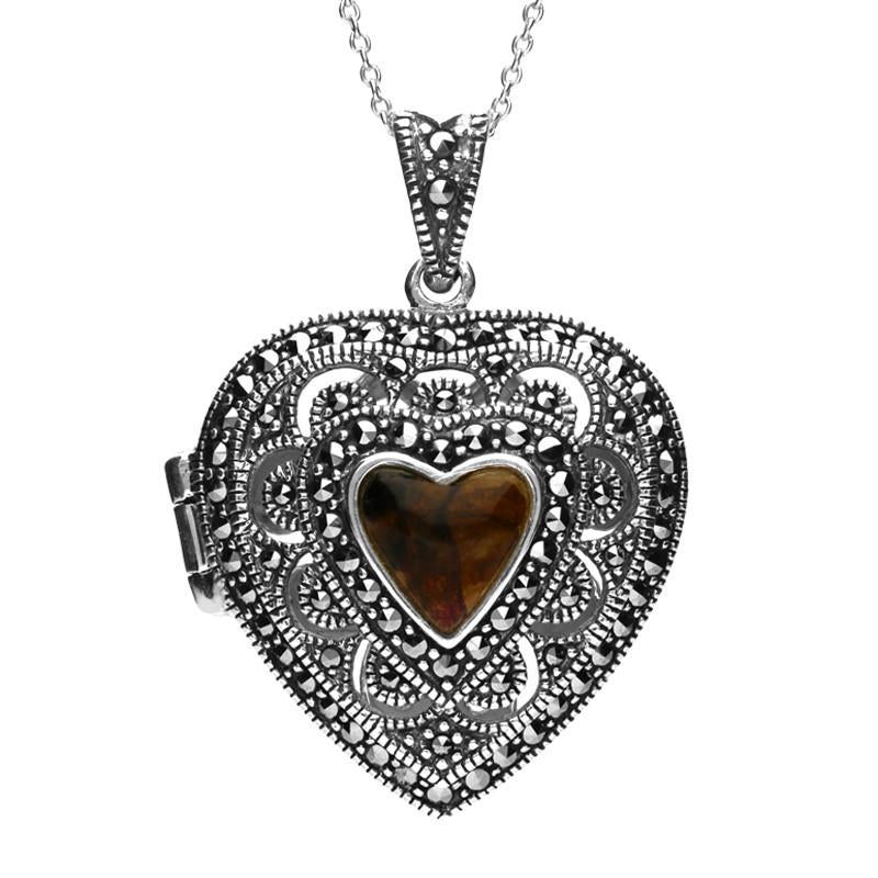 Sterling silver marcasite store necklace