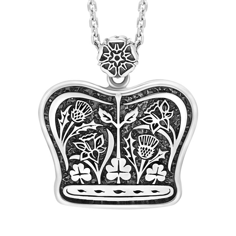 Sterling silver crown necklace sale