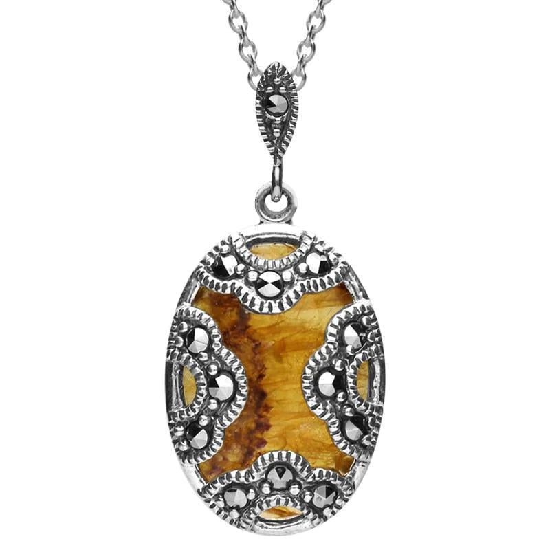 Silver marcasite pendant outlet