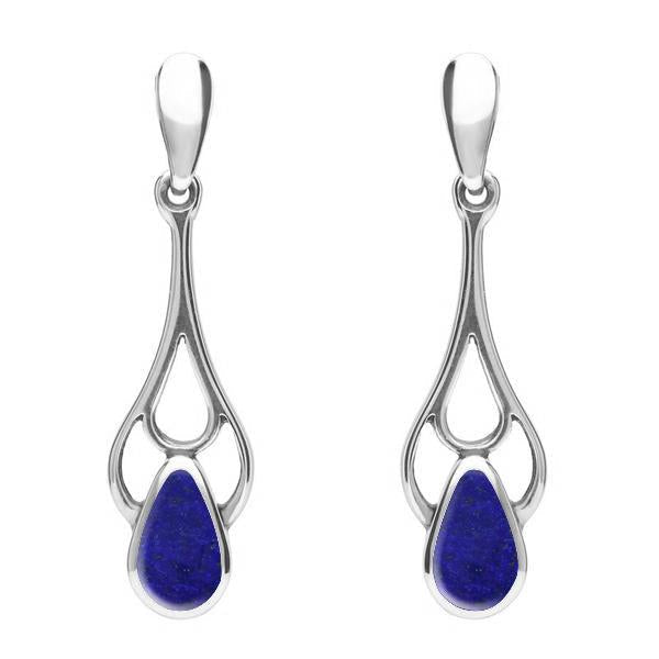 Sterling silver sale lapis earrings
