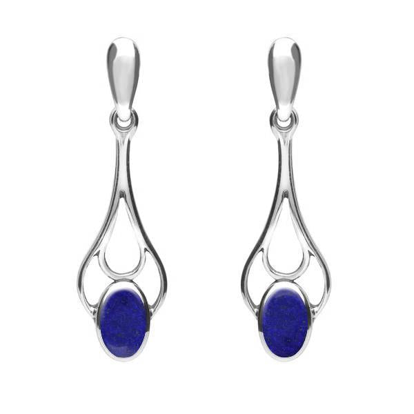 Silver lapis new arrivals lazuli earrings