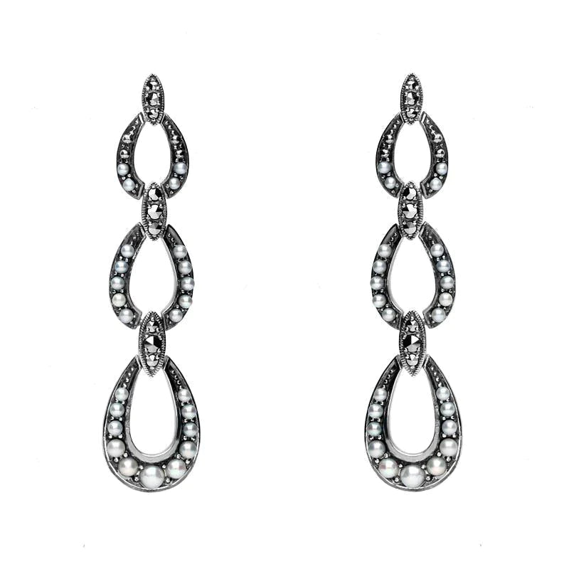 Marcasite online drop earrings
