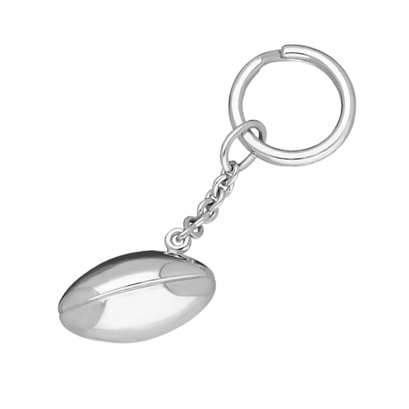 Sterling Silver Rugby Ball Keyring