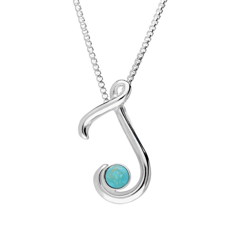 Sterling silver j sale pendant
