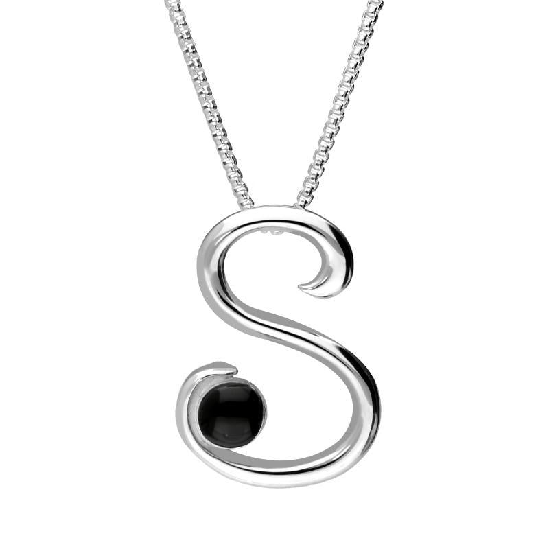 Silver s initial store necklace