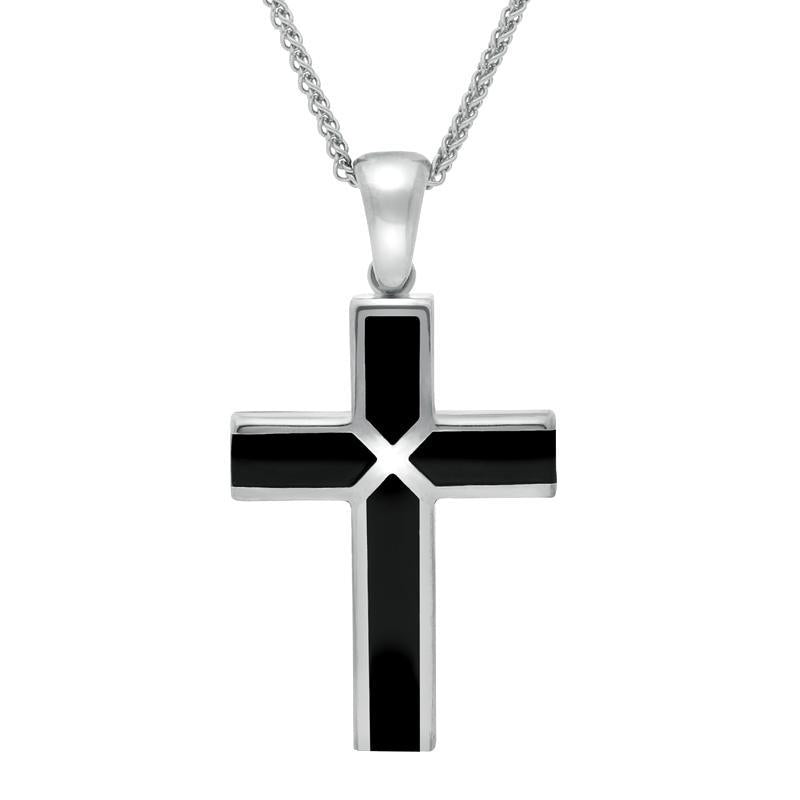 Stone best sale cross necklace