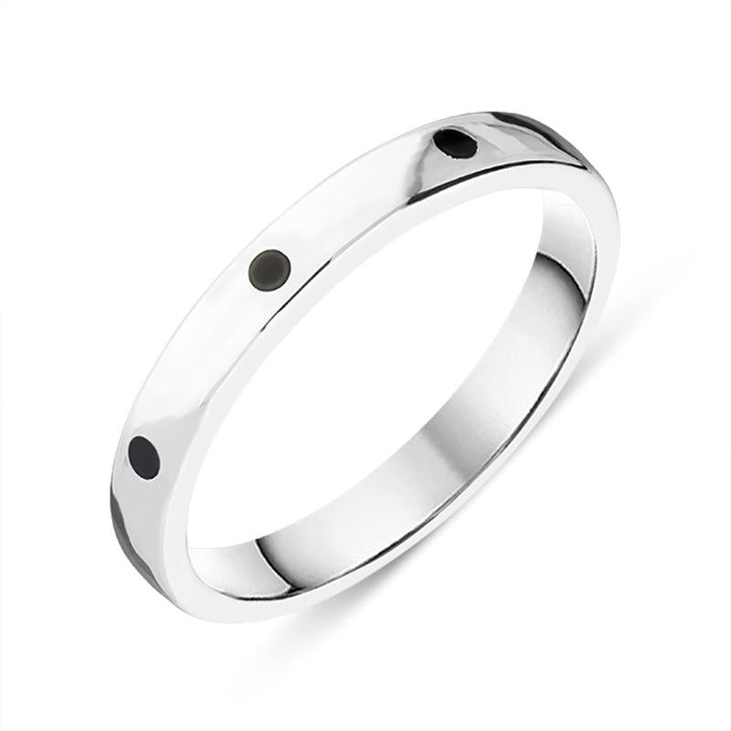 Sterling silver band with diamonds on sale