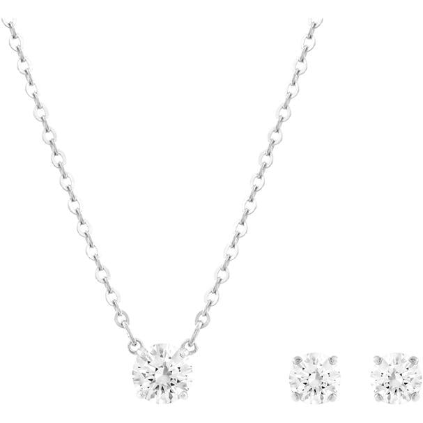 Swarovski Attract White Round Necklace D and Earrings Set D